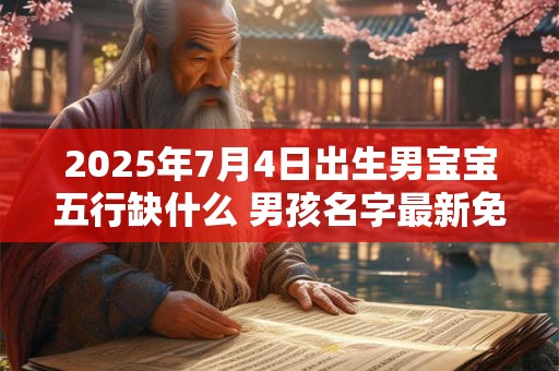 2025年7月4日出生男宝宝五行缺什么 男孩名字最新免费版