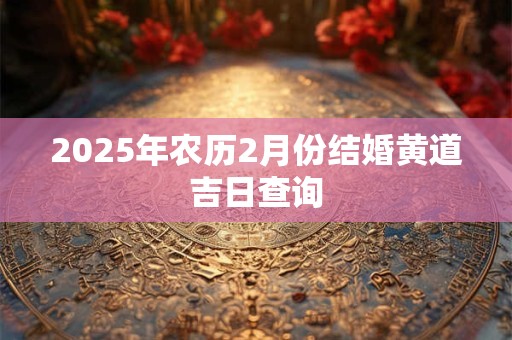 2025年农历2月份结婚黄道吉日查询