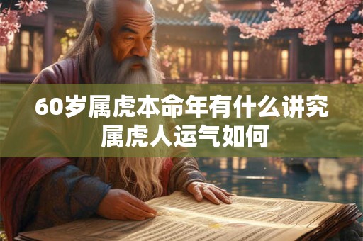 60岁属虎本命年有什么讲究 属虎人运气如何