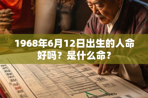 1968年6月12日出生的人命好吗？是什么命？