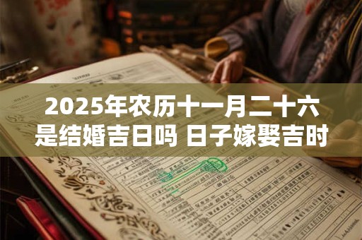 2025年农历十一月二十六是结婚吉日吗 日子嫁娶吉时