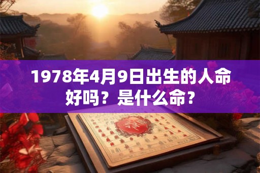 1978年4月9日出生的人命好吗？是什么命？