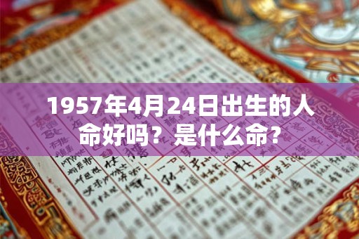1957年4月24日出生的人命好吗？是什么命？