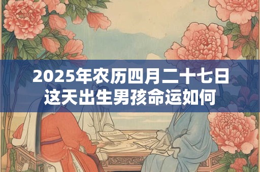 2026年农历四月二十七日这天出生男孩命运如何