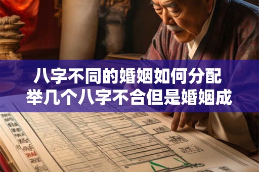 八字不同的婚姻如何分配 举几个八字不合但是婚姻成功的例子