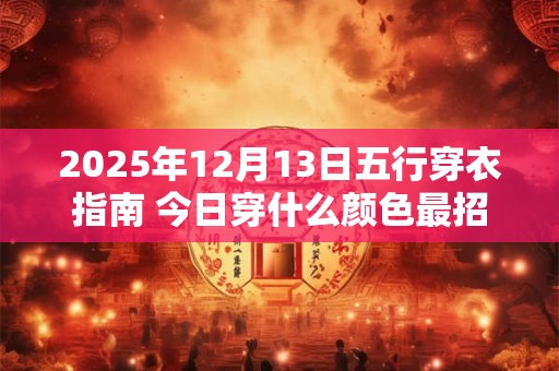 2025年12月13日五行穿衣指南 今日穿什么颜色最招财