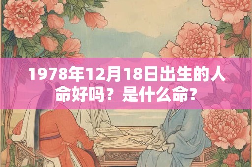 1978年12月18日出生的人命好吗？是什么命？