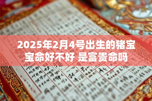 2025年2月4号出生的猪宝宝命好不好 是富贵命吗