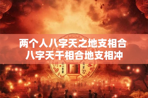两个人八字天之地支相合 八字天干相合地支相冲