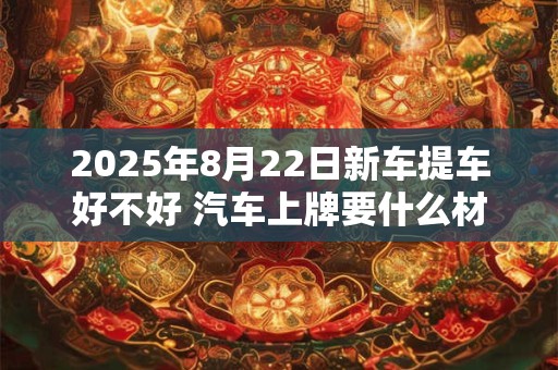 2025年8月22日新车提车好不好 汽车上牌要什么材料