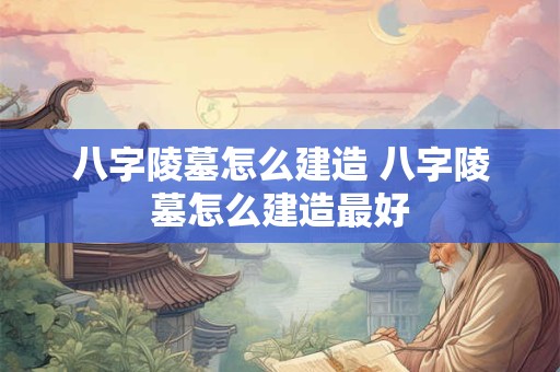 八字陵墓怎么建造 八字陵墓怎么建造最好