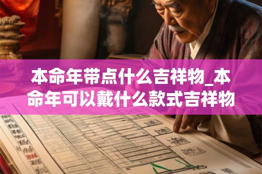 本命年带点什么吉祥物_本命年可以戴什么款式吉祥物