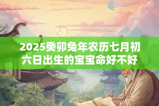 2025癸卯兔年农历七月初六日出生的宝宝命好不好