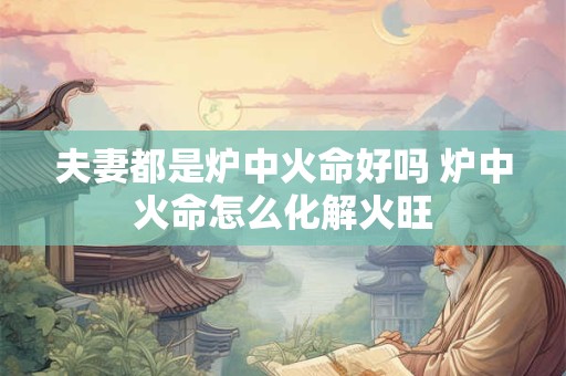 夫妻都是炉中火命好吗 炉中火命怎么化解火旺