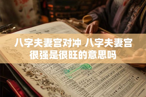 八字夫妻宫对冲 八字夫妻宫很强是很旺的意思吗