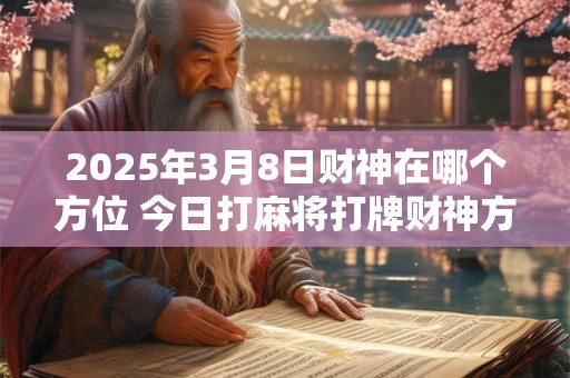 2025年3月8日财神在哪个方位 今日打麻将打牌财神方位