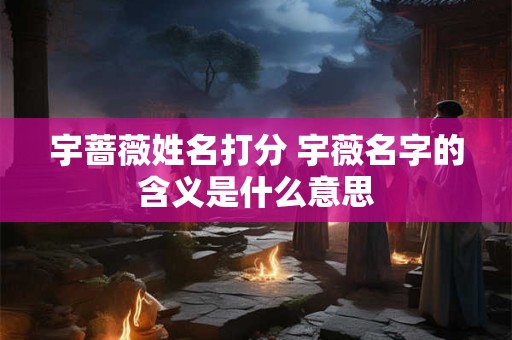 宇蔷薇姓名打分 宇薇名字的含义是什么意思