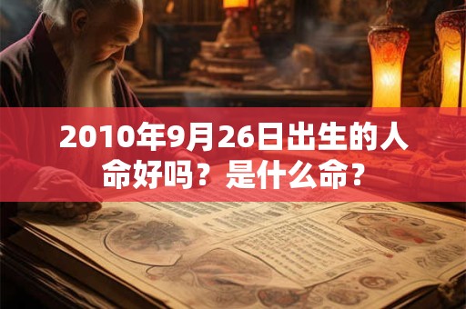 2010年9月26日出生的人命好吗？是什么命？