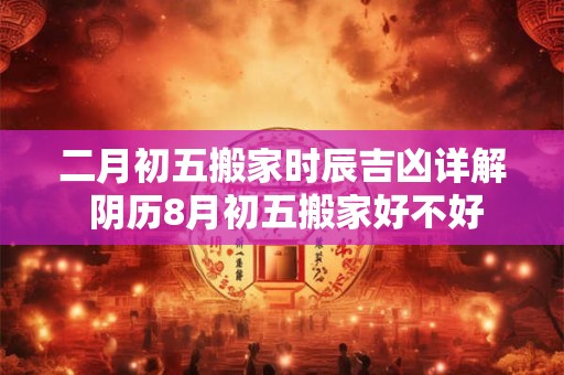 二月初五搬家时辰吉凶详解 阴历8月初五搬家好不好