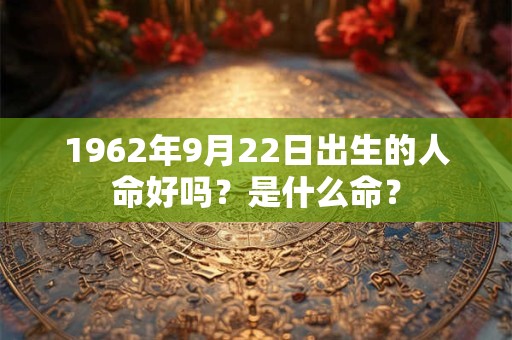 1962年9月22日出生的人命好吗？是什么命？