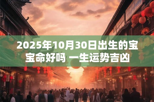 2025年10月30日出生的宝宝命好吗 一生运势吉凶
