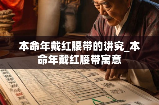 本命年戴红腰带的讲究_本命年戴红腰带寓意