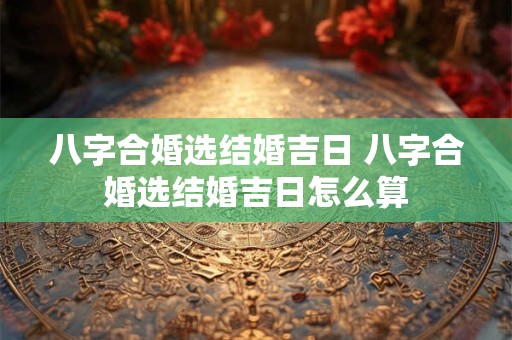 八字合婚选结婚吉日 八字合婚选结婚吉日怎么算