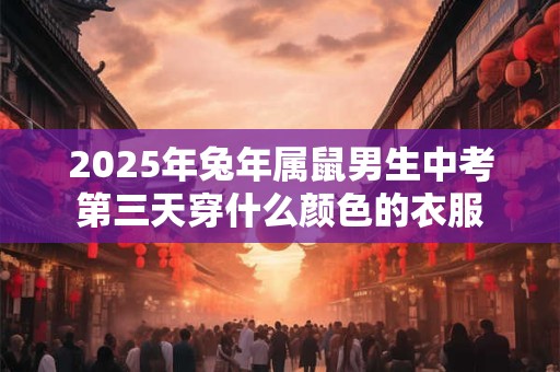 2025年兔年属鼠男生中考第三天穿什么颜色的衣服