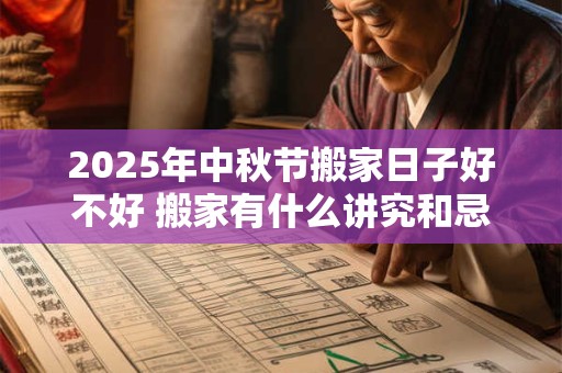 2025年中秋节搬家日子好不好 搬家有什么讲究和忌讳