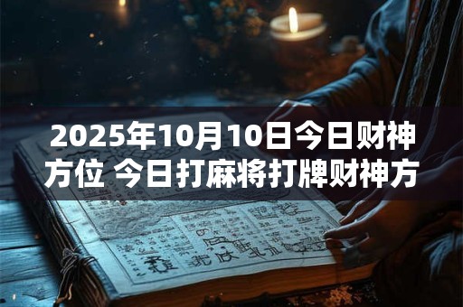 2025年10月10日今日财神方位 今日打麻将打牌财神方位！