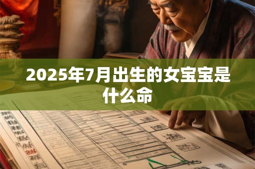 2025年7月出生的女宝宝是什么命