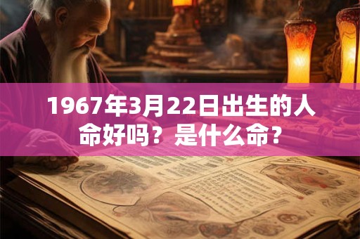 1967年3月22日出生的人命好吗？是什么命？