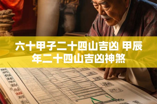 六十甲子二十四山吉凶 甲辰年二十四山吉凶神煞