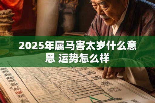 2025年属马害太岁什么意思 运势怎么样