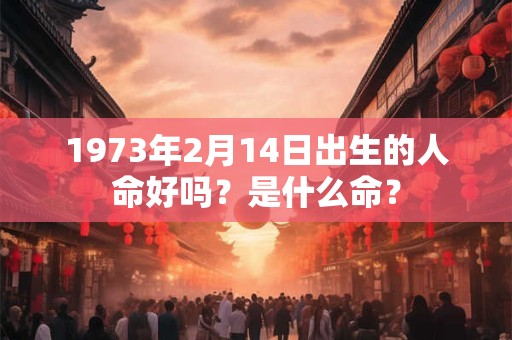 1973年2月14日出生的人命好吗？是什么命？