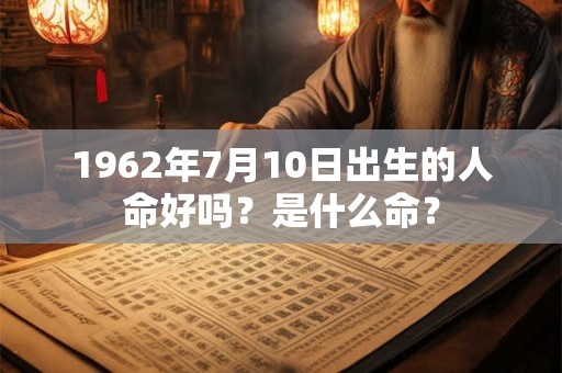1962年7月10日出生的人命好吗？是什么命？