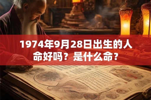 1974年9月28日出生的人命好吗？是什么命？