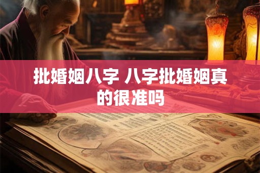 批婚姻八字 八字批婚姻真的很准吗