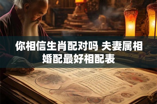 你相信生肖配对吗 夫妻属相婚配最好相配表