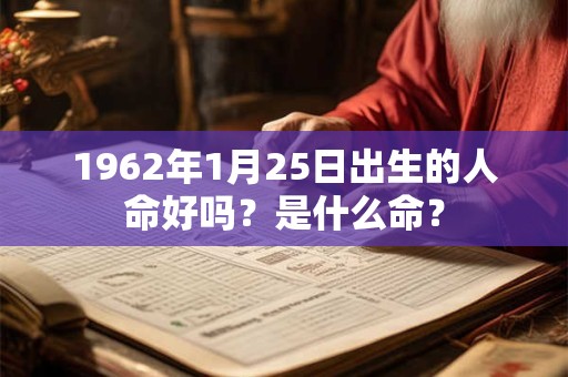 1962年1月25日出生的人命好吗？是什么命？