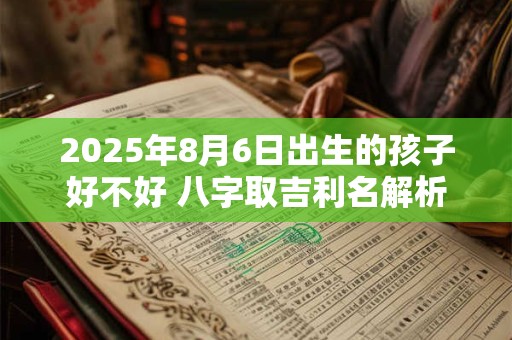 2025年8月6日出生的孩子好不好 八字取吉利名解析