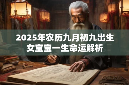 2026年农历九月初九出生女宝宝一生命运解析