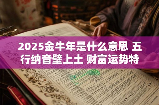 2025金牛年是什么意思 五行纳音壁上土 财富运势特别好