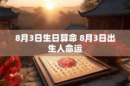8月3日生日算命 8月3日出生人命运