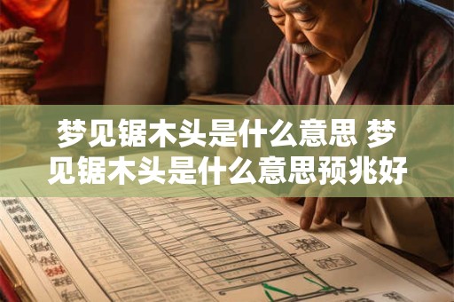 梦见锯木头是什么意思 梦见锯木头是什么意思预兆好吗