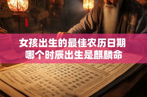 女孩出生的最佳农历日期 哪个时辰出生是麒麟命