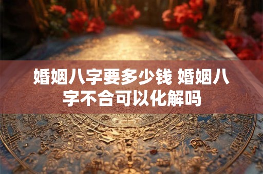 婚姻八字要多少钱 婚姻八字不合可以化解吗