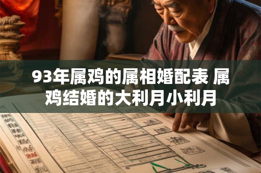 93年属鸡的属相婚配表 属鸡结婚的大利月小利月