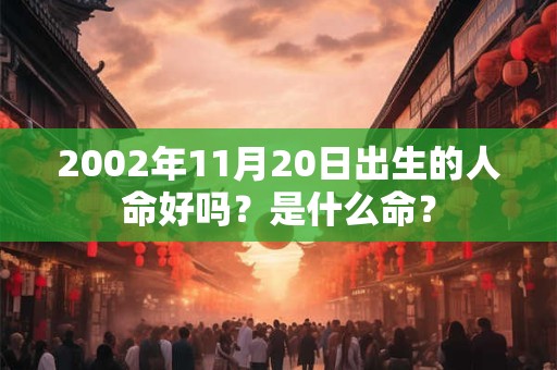 2002年11月20日出生的人命好吗？是什么命？