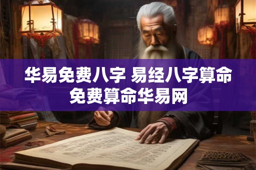 华易免费八字 易经八字算命免费算命华易网